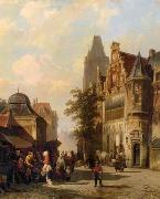 unknow artist, European city landscape, street landsacpe, construction, frontstore, building and architecture.028